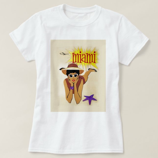 Camiseta Vintage Miami Beach (Diseño del anverso)