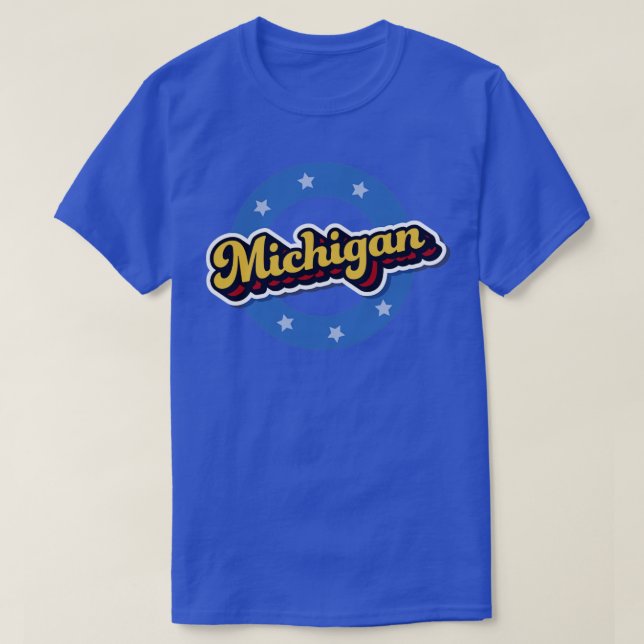 Camiseta Vintage Michigan1 (Diseño del anverso)