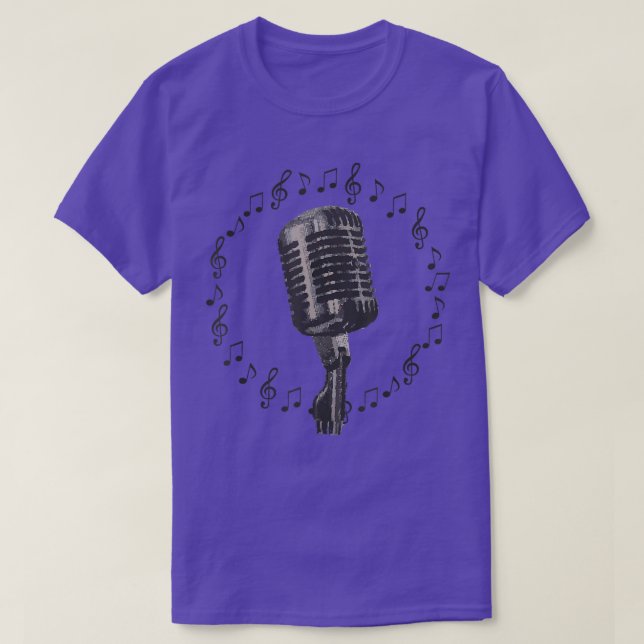 Camiseta Vintage Microphone Music 3158 (Diseño del anverso)
