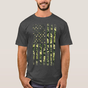 Camiseta Vintage militar de la bandera norteamericana de Ca