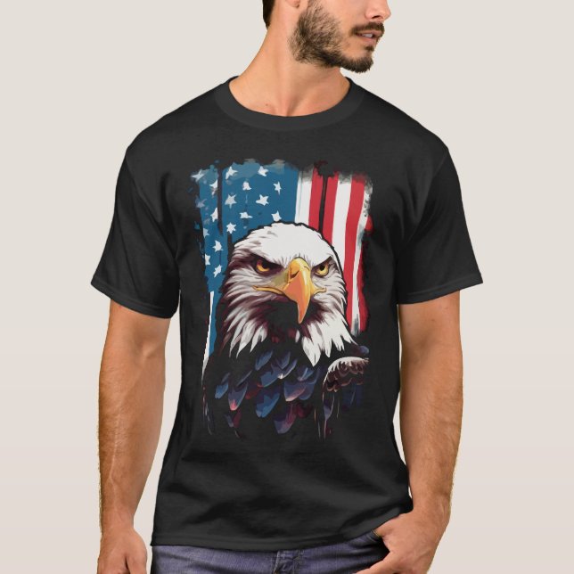 Camiseta vintage modern kreativ retro adler usa (Anverso)