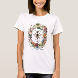 CAMISETA VINTAGE MODERNA BOTANICAL QUEEN BEE