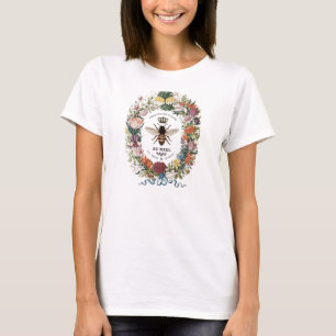 CAMISETA VINTAGE MODERNA BOTANICAL QUEEN BEE