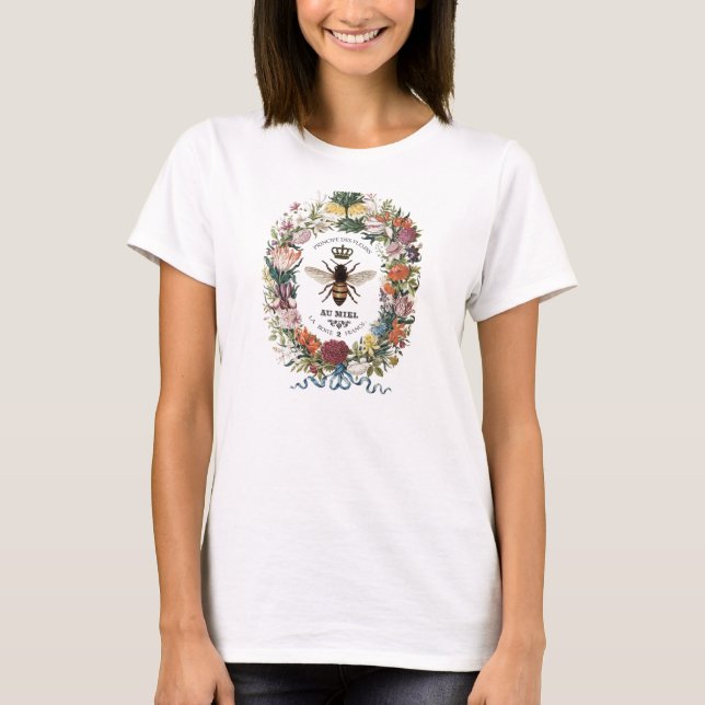 CAMISETA VINTAGE MODERNA BOTANICAL QUEEN BEE (Anverso)