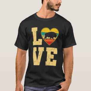 Camiseta Vintage Molestias Bison Lover Animals Valentines