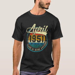 Camiseta Vintage Molesto Abril 1951 70º Regalo De Cumpleaño