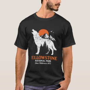 Camiseta Vintage Montañas Lobo Parque Nacional Yel