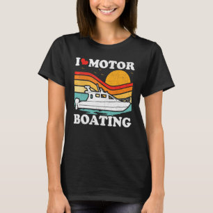 Camiseta Vintage Motor Bote I Love Motor Bot