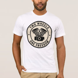 Camiseta Vintage Motorcycle Engine Freedom Emblem