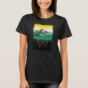 Camiseta Vintage Mountain & Deer In The Forrest Camping Hik