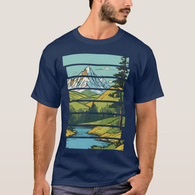 Camiseta Vintage Mountain Landscape gift (Anverso)
