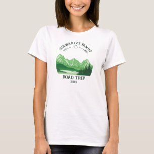 Camiseta Vintage Mountain Sunset lago al aire libre Retret
