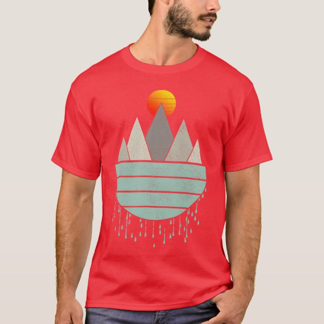 Camiseta Vintage Mountains Hiking Camping Rock Climbing fri (Anverso)