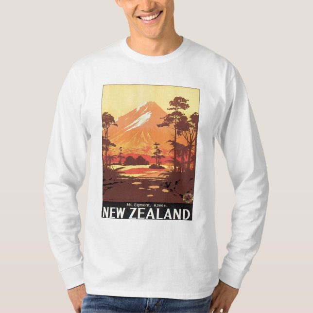 Camiseta Vintage Mt.Taranaki Mt.Egmont Nueva Zelanda (Anverso)