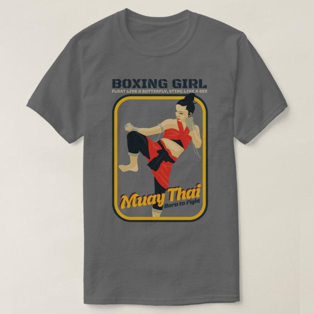 Camiseta Vintage Muay Thai Boxing Chica (Diseño del anverso)