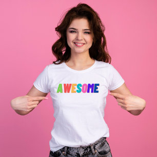 Camiseta Vintage Multicolored Awesome: Inspirador
