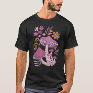 Camiseta Vintage Mushroom 70 Camping Psychedelic Forest Fu