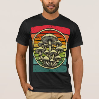 Camiseta Vintage Mushroom sunset inspirado en la naturaleza