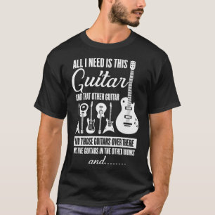 Camiseta Vintage Music All I Need Funny Guitar Instrument31
