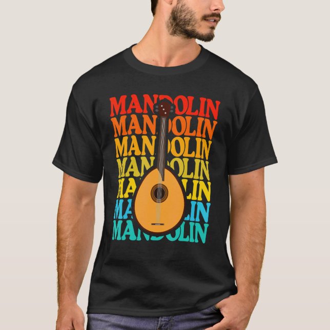 Camiseta Vintage Music String Instrument Mandolin (Anverso)