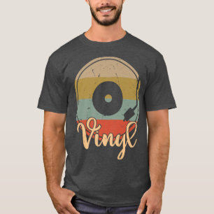 Camiseta Vintage Musical Instruments Vinyl Record Player Mu