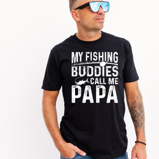 Camiseta Vintage My Fishing Buddies Me Llama Papa | Pesca
