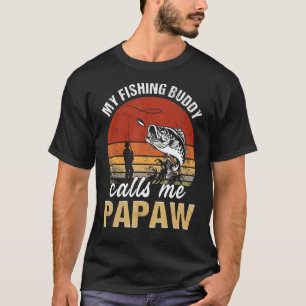 Camiseta Vintage My Fishing Buddy Me Llama Papaw Family Fat