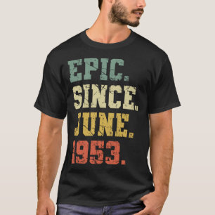 Camiseta Vintage Nacida En Junio De 1953 Mujeres Hombres De