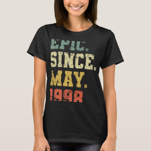 Camiseta Vintage Nacida En Mayo De 1998 Mujeres Hombres De