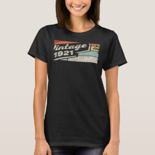 Camiseta Vintage nacido en 1921 Cumpleaños 101er 102 Años