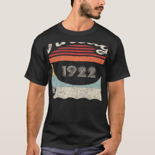 Camiseta Vintage nacido en 1922 Cumpleaños 100 años