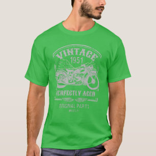 Camiseta Vintage nacido en 1951 en motocicleta, ciclistas C