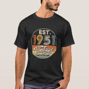 Camiseta Vintage Nacido En 1951 Fiesta Boda