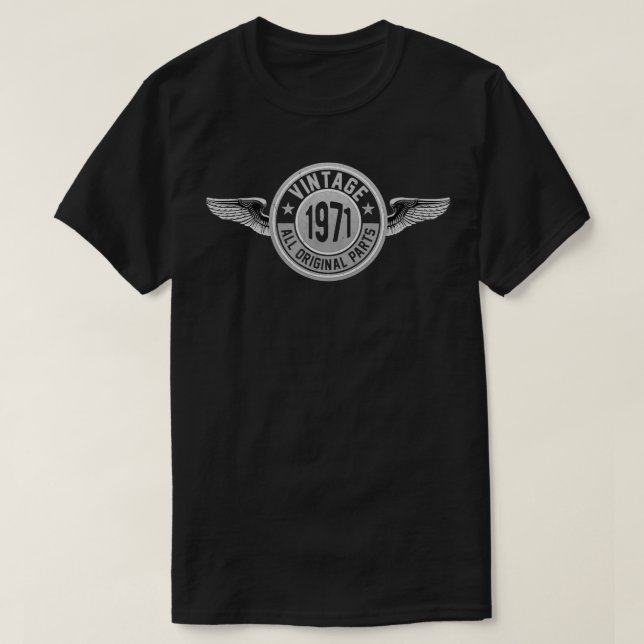 Camiseta Vintage Nacido En 1971 (Diseño del anverso)