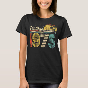 Camiseta Vintage Nacido En 1975 48 Años Retro 48º Nacimient