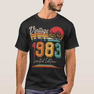 Camiseta Vintage Nacido En 1983 Fiesta Boda A