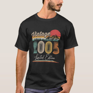 Camiseta Vintage Nacido En 2005 Fiesta Boda