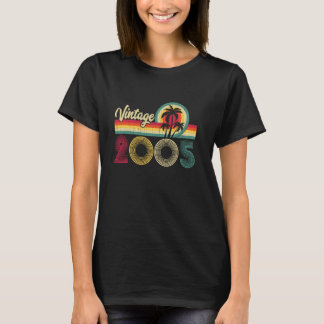 Camiseta Vintage Nacido En 2005 Retro 20 Cumpleaños 20 Año