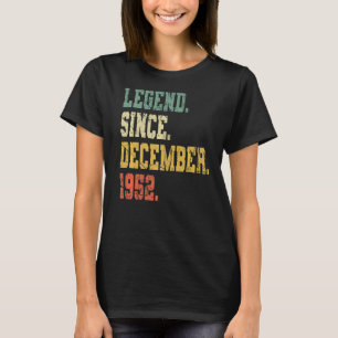 Camiseta Vintage Nacido En Diciembre De 1952 Hombres Mujere