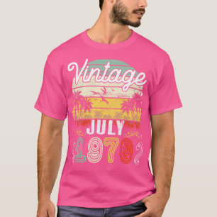 Camiseta Vintage Nacido En Julio De 1970 Feliz Cumpleaños 5