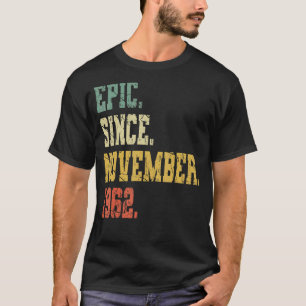 Camiseta Vintage Nacido En Noviembre De 1962 Hombres Mujere