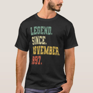Camiseta Vintage Nacido En Noviembre De 1997 Hombres Mujere