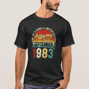 Camiseta Vintage nacido en septiembre de 1983 40º cumpleaño