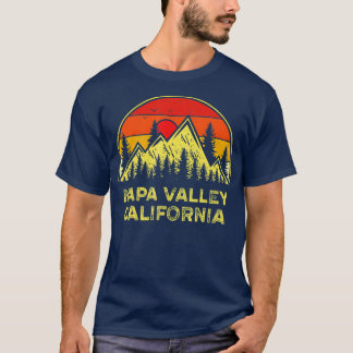 Camiseta Vintage Napa Valley California CA Montañas Senderi