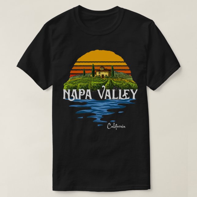Camiseta Vintage Napa Valley Winery California Souvenir (Diseño del anverso)