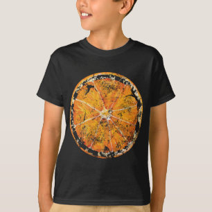 Camiseta Vintage naranja afligido tajado Cítrico de la fami
