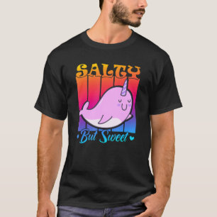 Camiseta Vintage Narwhal Salty but Sweet