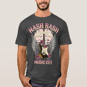 Camiseta Vintage Nash Bash Nashville Tennesee Guitar y Ro