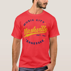 Camiseta Vintage Nashville Tennessee Music City Retro USA 1