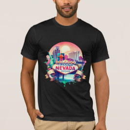 Camiseta Vintage Nevada Map T-Shirts – Retro us state